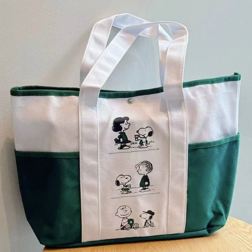 New Snoopy Large Capacity Print Casual Lazy Style Small Fresh Tote Bag