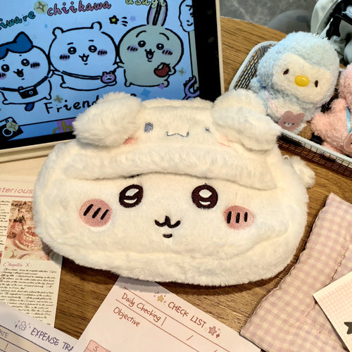 Anime Chiikawas Plush Pen Case Cartoon Usagi Hachiware Stationery Box