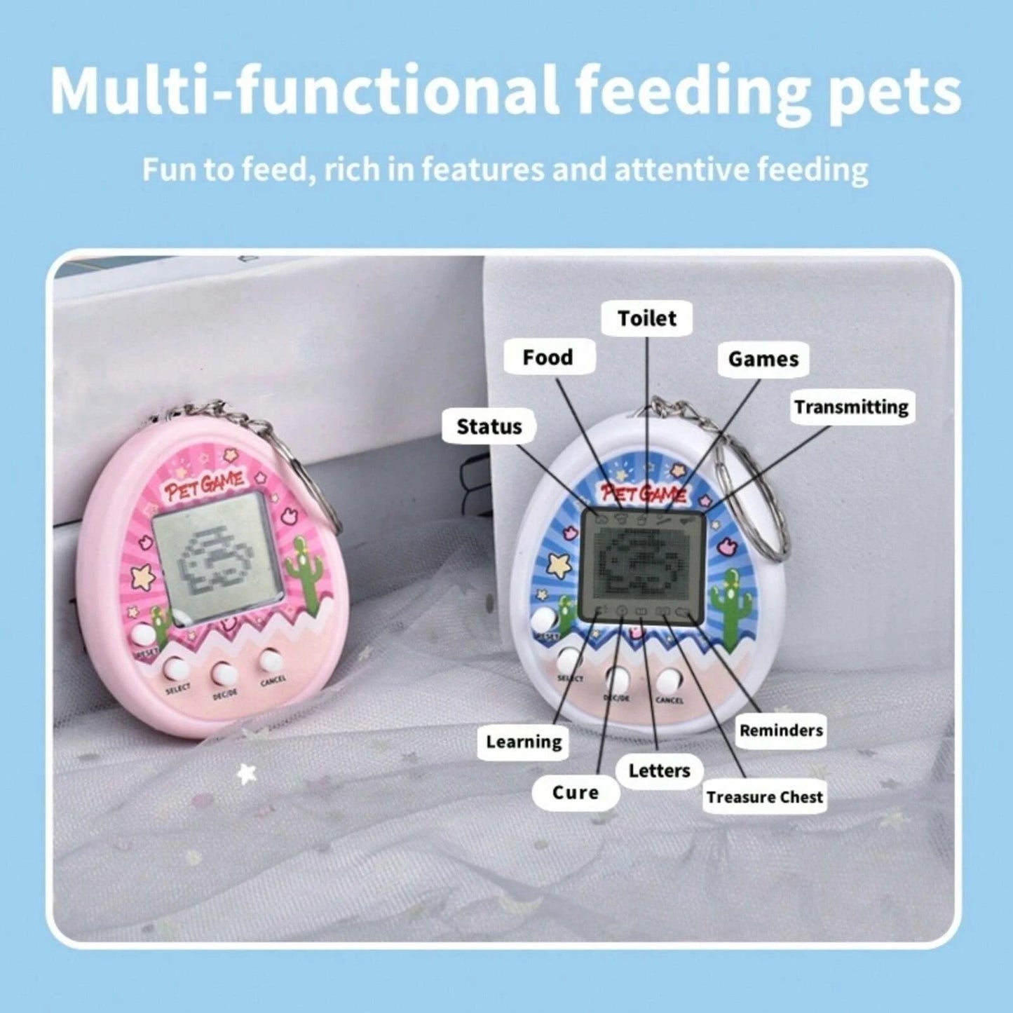 Electronic Pets Game Toys Keychain Virtual Tamagotchi Virtual Cyber