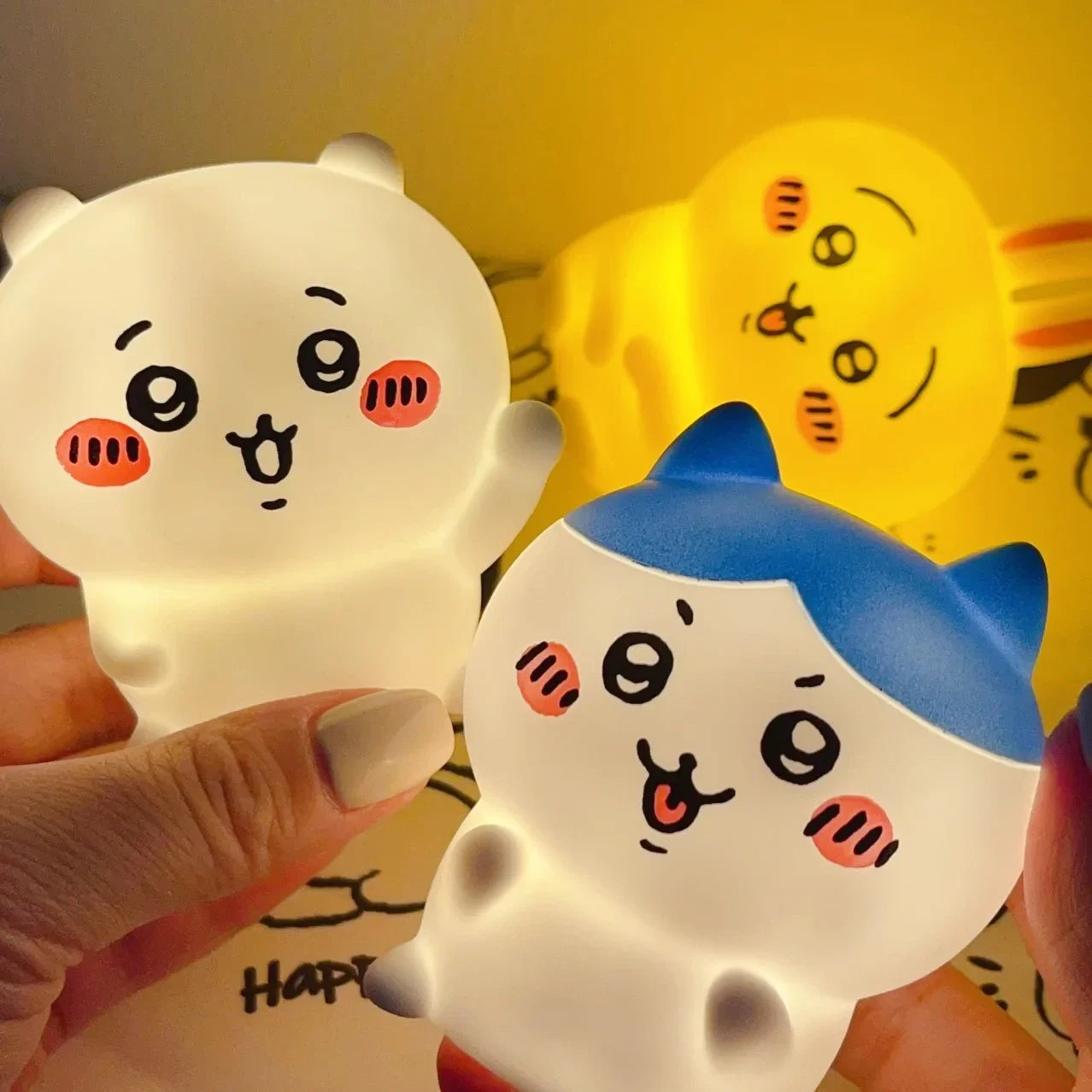 Chiikawa Anime LED Night Light  Hachiware  Usagi Rabbit Lamp Bedroom