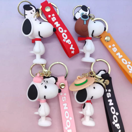Snoopy Cute Doll Keychain On The Phone Pendent Silicone Car Couple